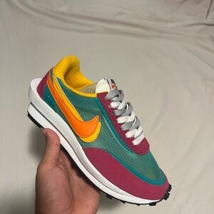 Nike Sacai LD Waffle trainers in multi-coloured canvas